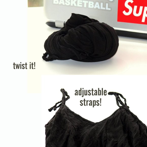 Natural Ecofriendly Cotton Soft Black Dress-One Size (XS-XL) - Picture 10 of 10